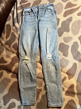Levi's Light Blue Distressed Skinny Jeans